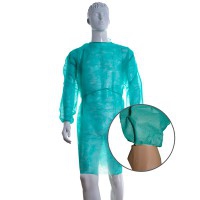 Blouse d'hôpital Polypropylène 20 grammes Rubans de fermeture (10 unités) Blouse d'hôpital Polypropylène 20 grammes Rubans de fermeture (10 unités)